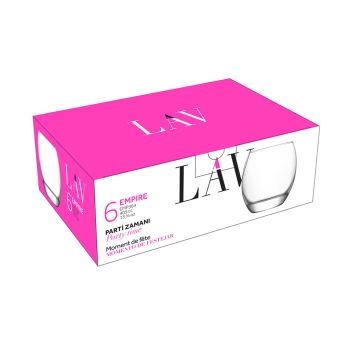 Jogo 6 Copos Whisky Empire LAV, 400 ml
