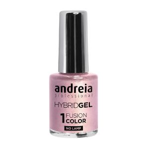 Verniz Hybrid Gel - Fusion Color Andreia Profissional nº 86 Glitter Rosa Dourado, 10.5 ml